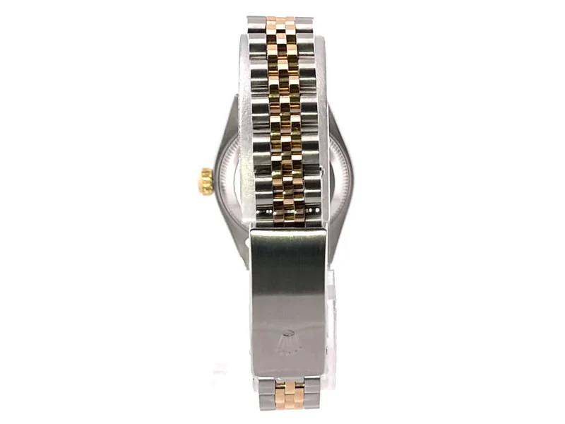 Rolex Datejust 26 Edelstahl Gelbgold 79173 Weiß Diamant Jubile-Band