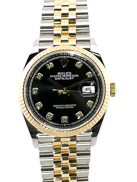 Rolex Datejust 36 126233 Schwarz Diamant Jubile-Band