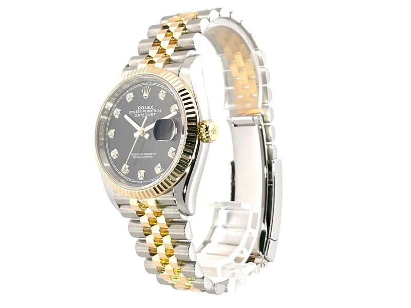 Rolex Datejust 36 126233 Schwarz Diamant Jubile-Band