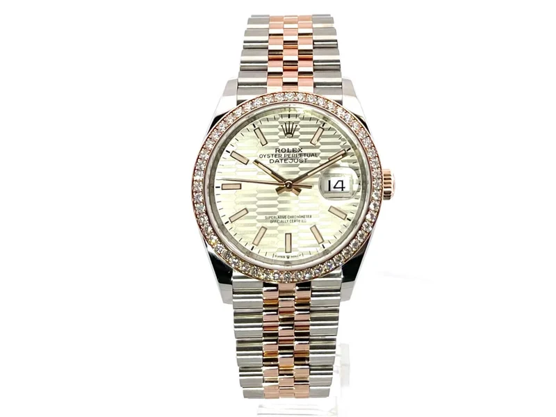 Rolex Datejust 36 126281RBR Silber Riffelmuster Jubile-Band