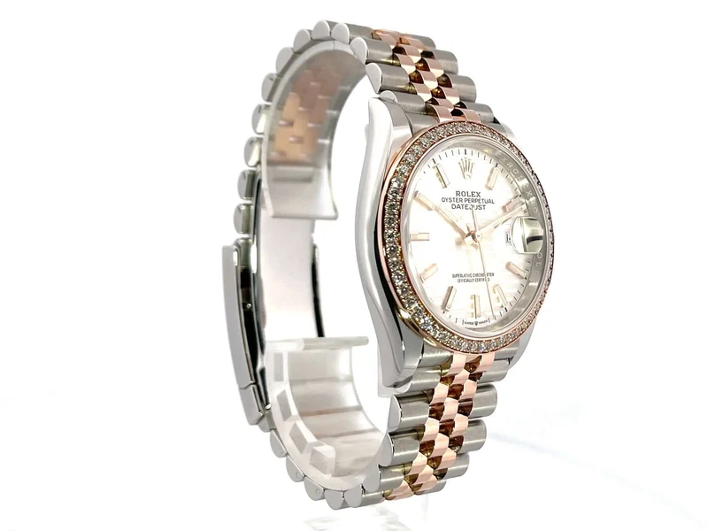 Rolex Datejust 36 126281RBR Silber Riffelmuster Jubile-Band