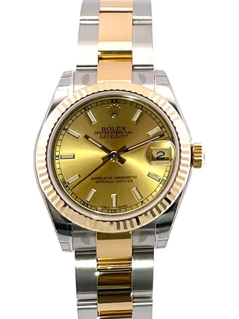 Rolex Datejust 31 Edelstahl Gelbgold 178273 Champagner