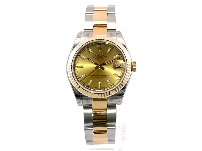 Rolex Datejust 31 Edelstahl Gelbgold 178273 Champagner