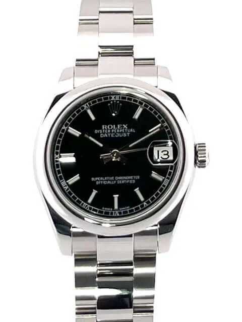 Rolex Datejust 31 Edelstahl 178240 Schwarz