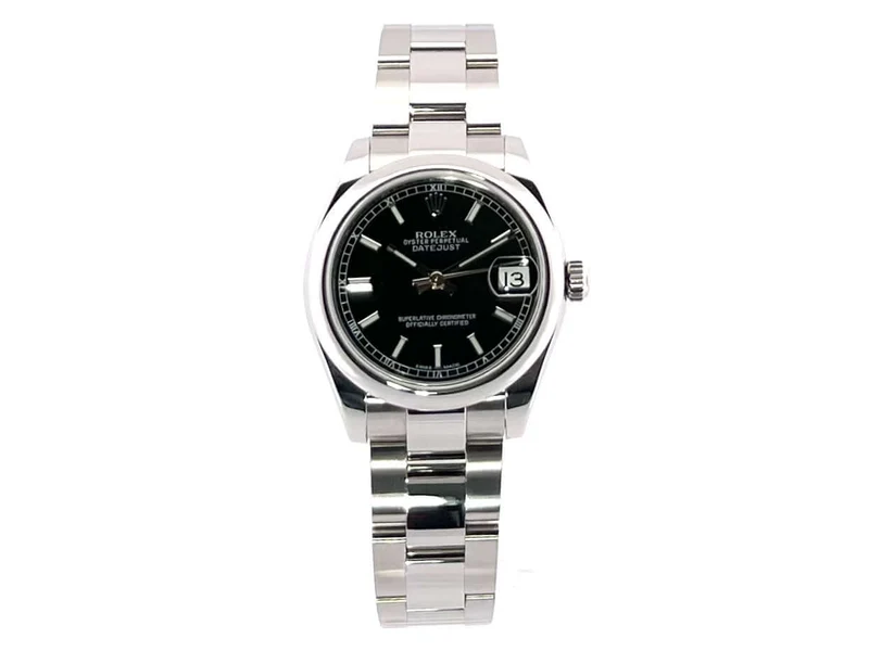 Rolex Datejust 31 Edelstahl 178240 Schwarz