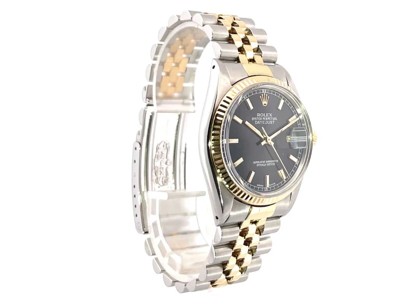 Rolex Datejust 36 Edelstahl - Gelbgold 16013 Schwarz