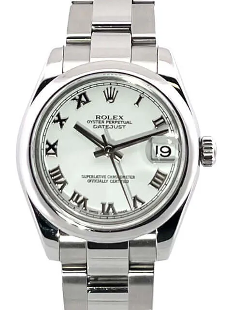 Rolex Datejust 31 Edelstahl 178240 Weiß Römisch
