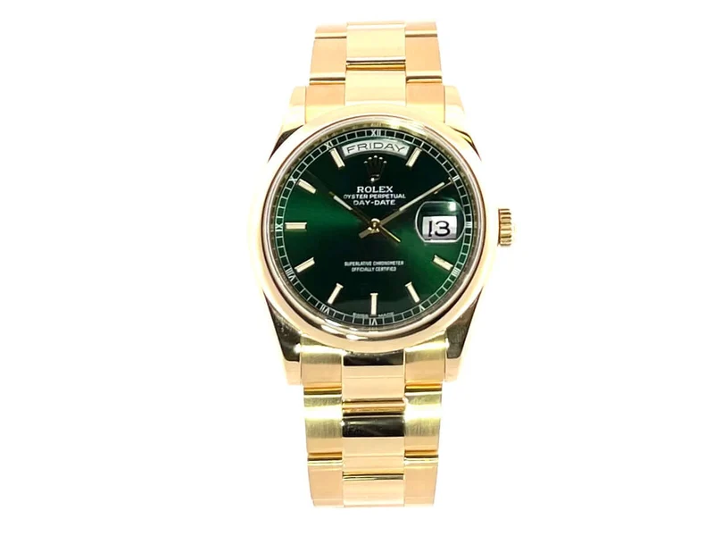 Rolex Day-Date 36 118208 Gelbgold Grün