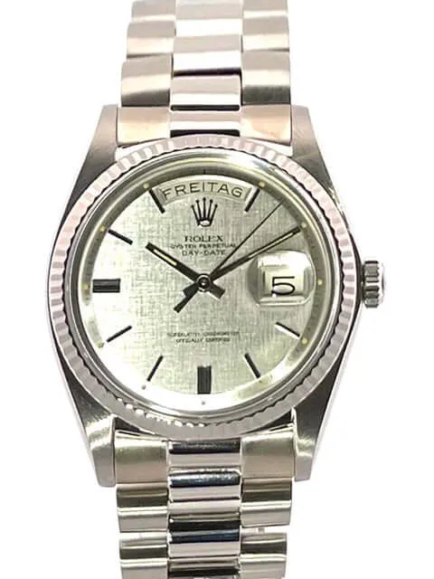 Rolex Day-Date 36 Weißgold 1803 Silber Index