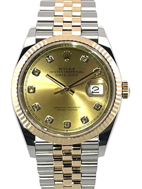Rolex Datejust 36 126233 Champagner Diamant Jubile-Band aus 2020