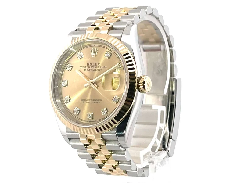 Rolex Datejust 36 126233 Champagner Diamant Jubile-Band aus 2020