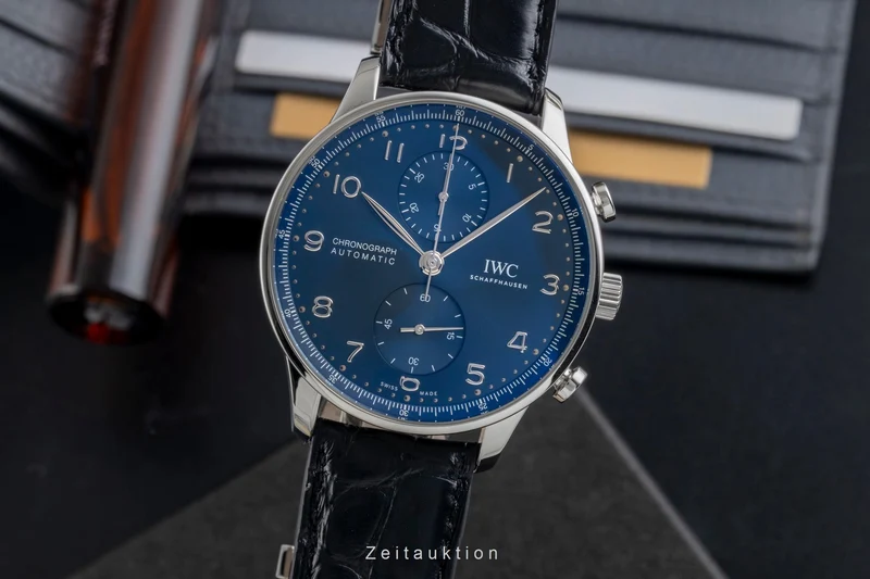 IWC Portugieser chronograph steel automatic men's watch IW371606 LP: 9100EUR [2601607]