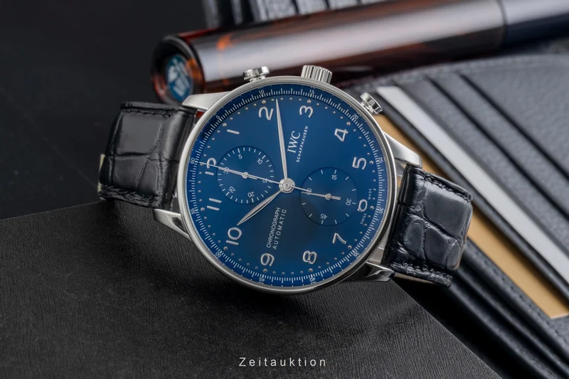 IWC Portugieser chronograph steel automatic men's watch IW371606 LP: 9100EUR [2601607]