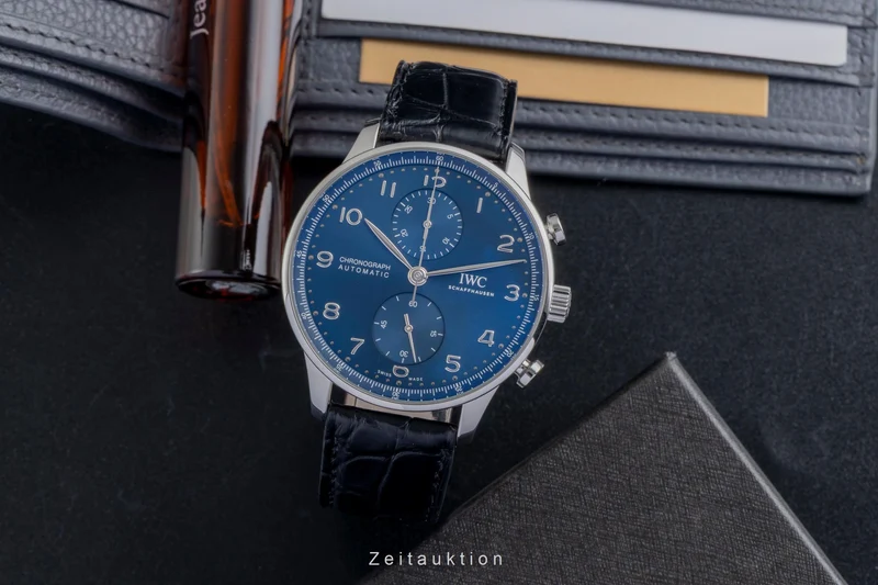 IWC Portugieser chronograph steel automatic men's watch IW371606 LP: 9100EUR [2601607]