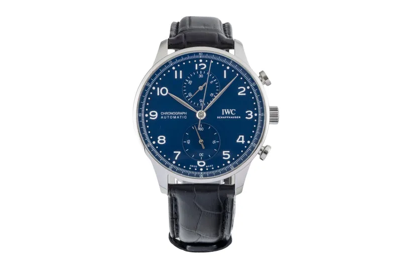 IWC Portugieser chronograph steel automatic men's watch IW371601 LP: 9100EUR Limited [2601604]