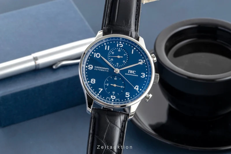 IWC Portugieser chronograph steel automatic men's watch IW371601 LP: 9100EUR Limited [2601604]
