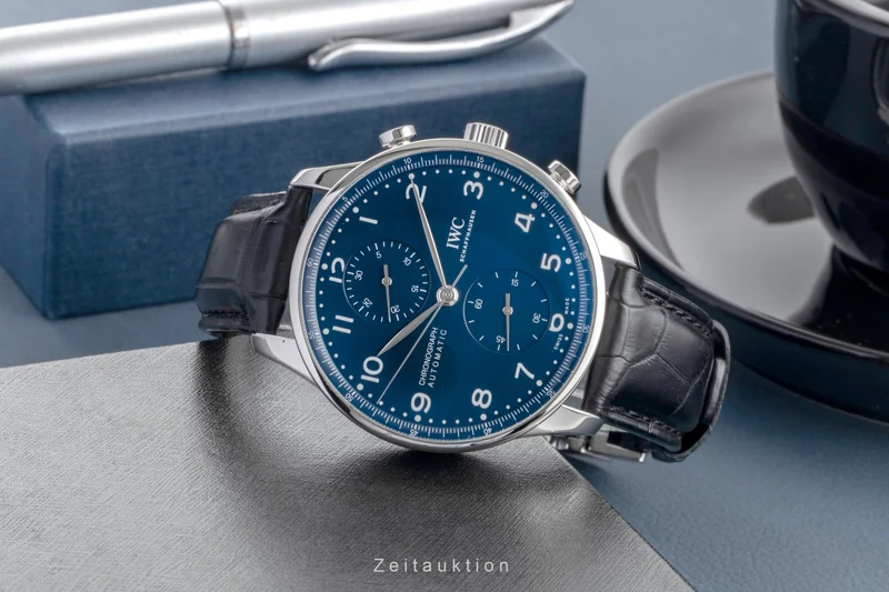 IWC Portugieser chronograph steel automatic men's watch IW371601 LP: 9100EUR Limited [2601604]