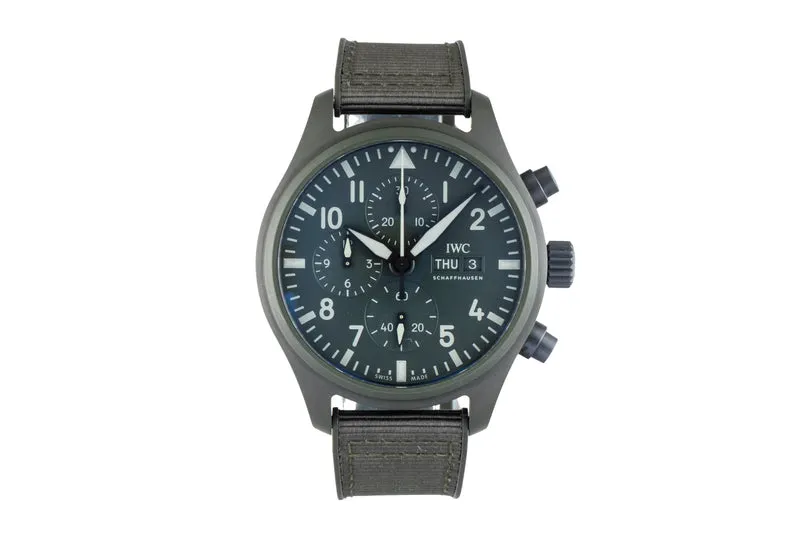 IWC Fliegerchronograph chronograph ceramic / titanium automatic men's watch IW389106 LP: 12700EUR [2601831]