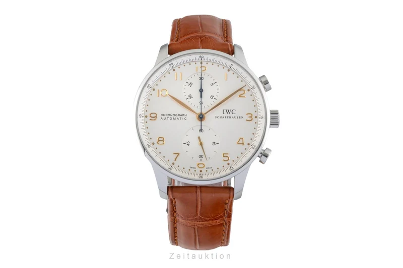 IWC Portugieser chronograph steel automatic men's watch IW371445 LP: 9100EUR [2601317]