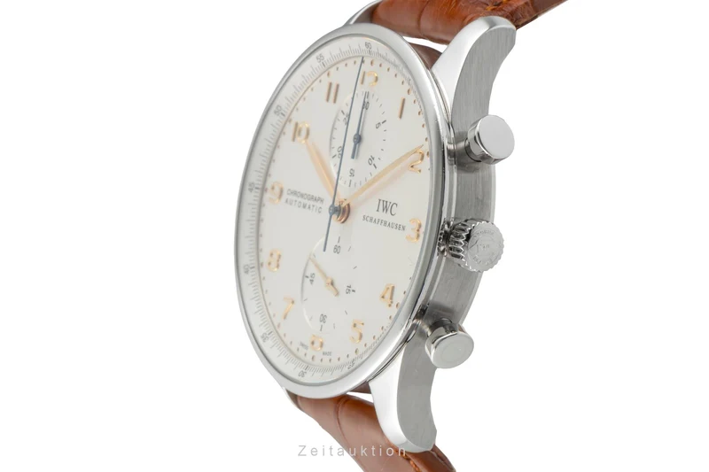IWC Portugieser chronograph steel automatic men's watch IW371445 LP: 9100EUR [2601317]