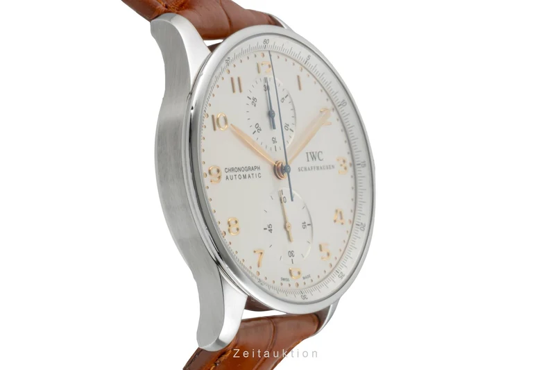 IWC Portugieser chronograph steel automatic men's watch IW371445 LP: 9100EUR [2601317]
