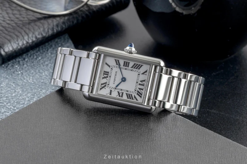 Cartier Tank steel quartz women's watch WSTA0051 [2601543]
