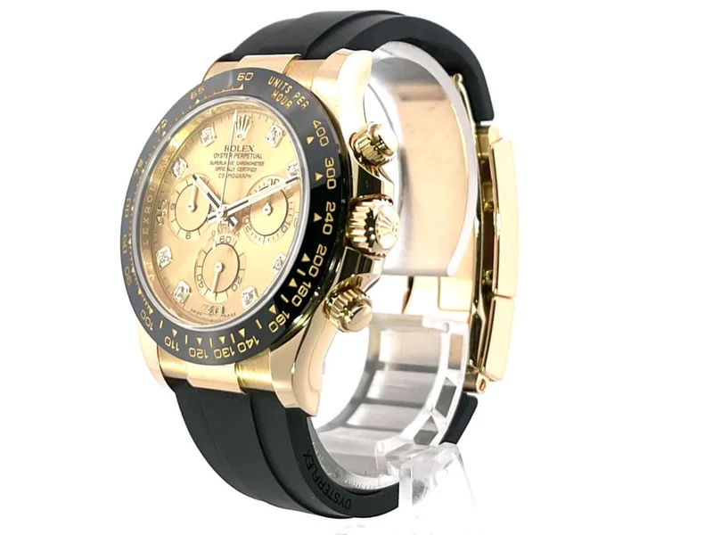 Rolex Daytona 116518LN Gelbgold Oysterflex Champagner Diamant