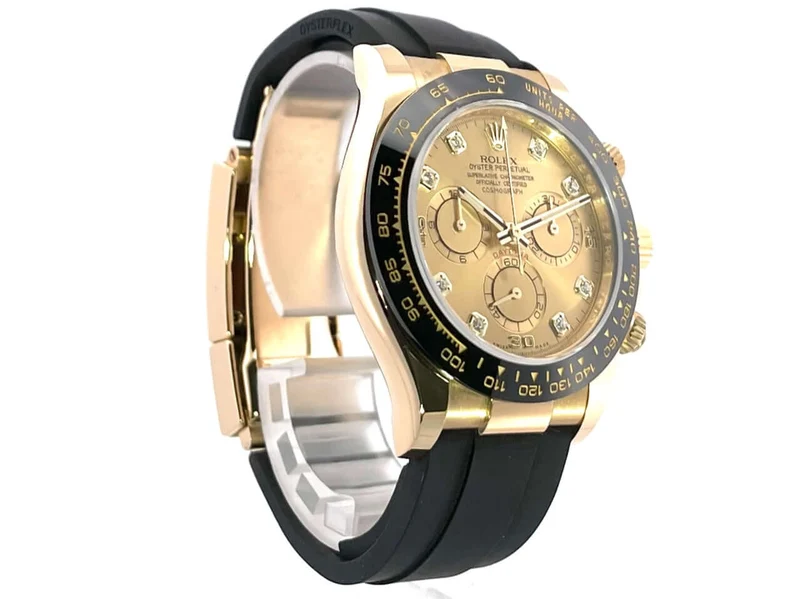 Rolex Daytona 116518LN Gelbgold Oysterflex Champagner Diamant
