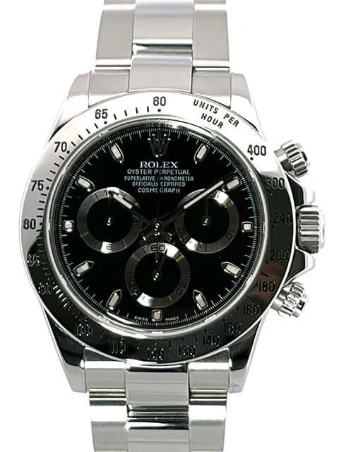 Rolex Daytona Edelstahl 116520 Schwarz aus 2011 LC100