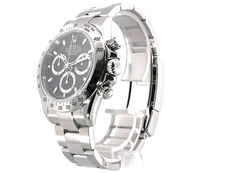 Rolex Daytona Edelstahl 116520 Schwarz aus 2011 LC100