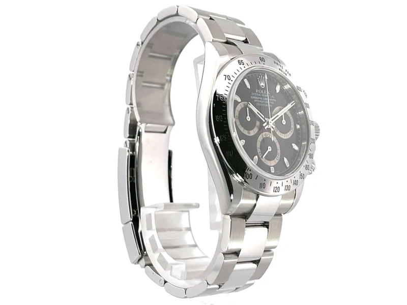 Rolex Daytona Edelstahl 116520 Schwarz LC100 aus 2009