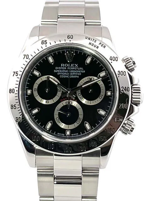 Rolex Daytona Edelstahl 116520 Schwarz aus 2003 LC100