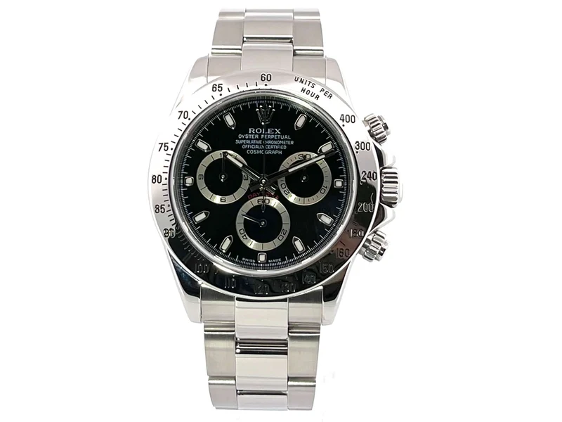 Rolex Daytona Edelstahl 116520 Schwarz aus 2003 LC100