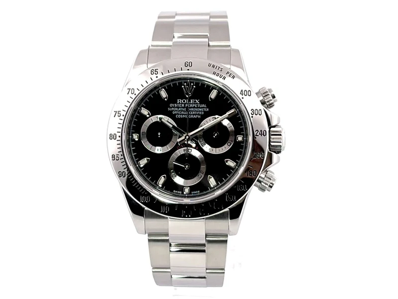 Rolex Daytona Edelstahl 116520 Schwarz aus 2015 LC100