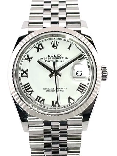 Rolex Datejust 36 Oystersteel Weißgold 126234 Weiß R Jubile