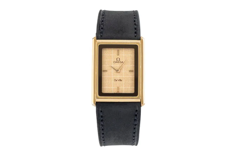 Omega De Ville gilt / steel quartz men's watch 191.0186 Vintage [2600895]