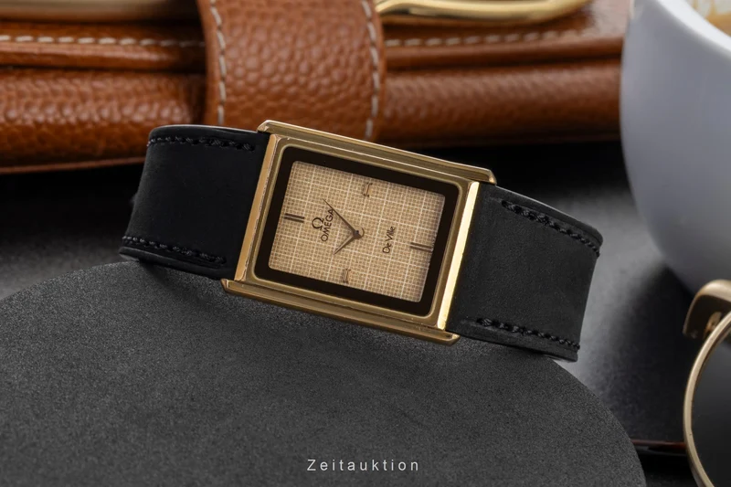 Omega De Ville gilt / steel quartz men's watch 191.0186 Vintage [2600895]