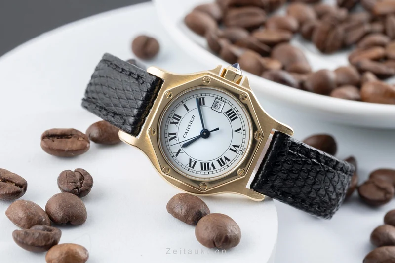 Cartier Santos Ronde 18 ct gold automatic women's watch 2969 [2601619]
