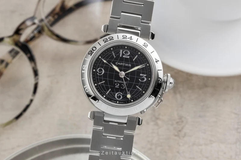Cartier Pasha steel automatic men's watch W31049M7 [2601362]