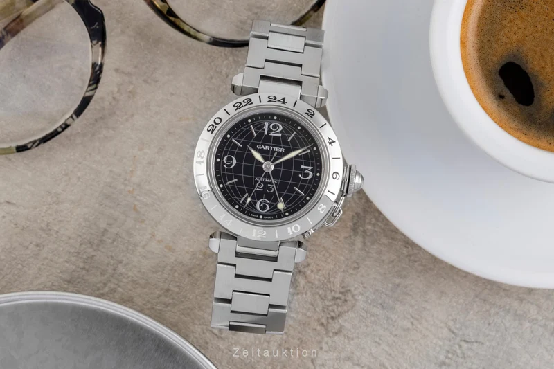Cartier Pasha steel automatic men's watch W31049M7 [2601362]