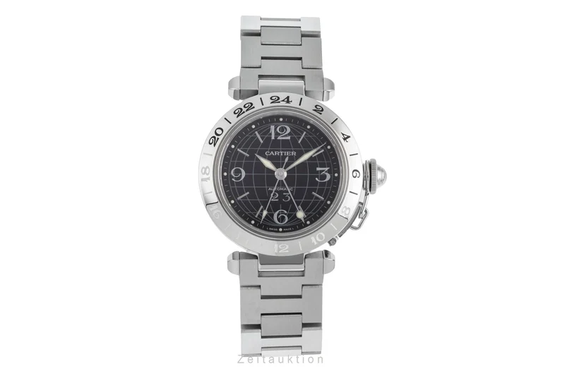 Cartier Pasha steel automatic men's watch W31049M7 [2601362]