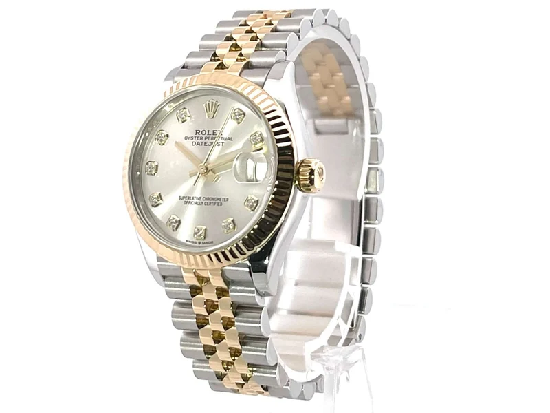 Rolex Datejust 31 Oystersteel Gelbgold 278273 Silber Diamant Jubile-Band