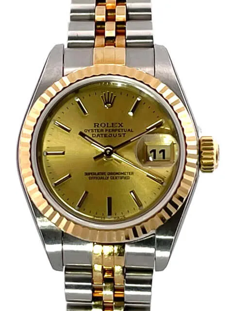 Rolex Datejust 26 Edelstahl Gelbgold 79173 Champagner Jubile-Band