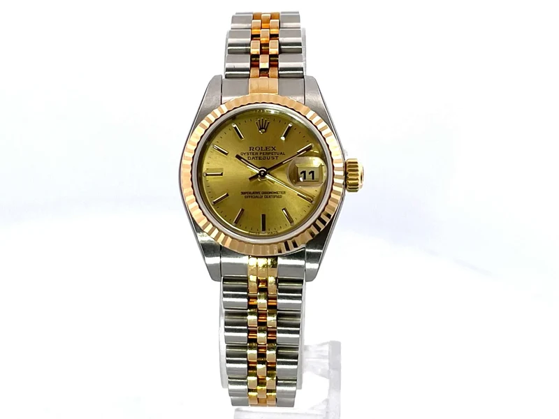 Rolex Datejust 26 Edelstahl Gelbgold 79173 Champagner Jubile-Band