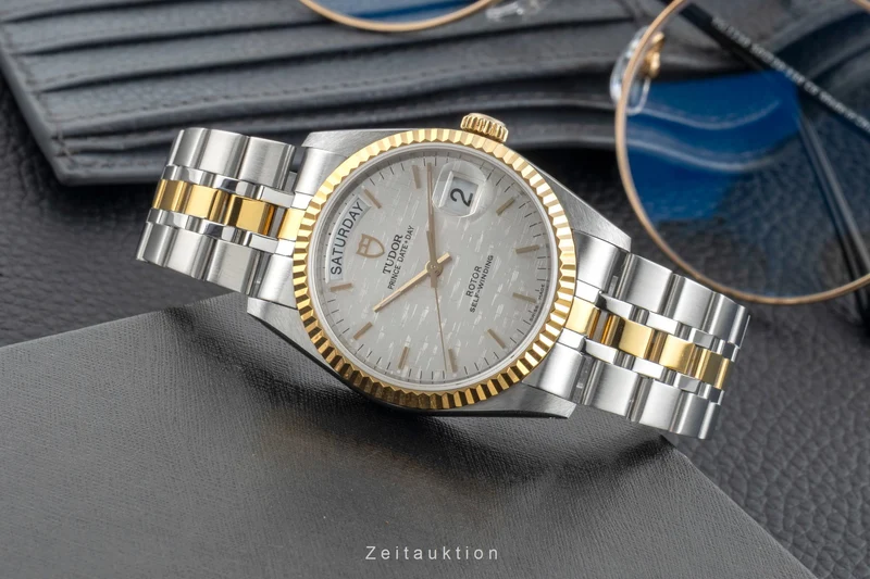 Tudor Date-Day steel / gold automatic men's watch 76213 [2601228]