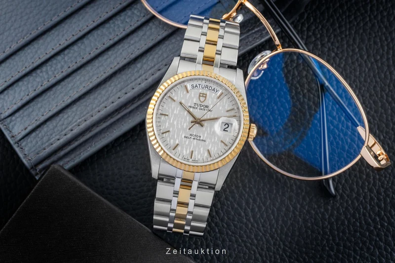 Tudor Date-Day steel / gold automatic men's watch 76213 [2601228]