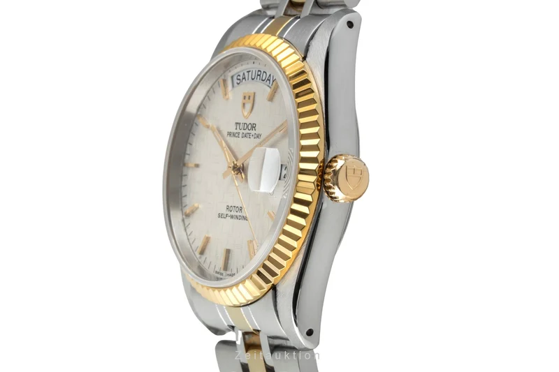 Tudor Date-Day steel / gold automatic men's watch 76213 [2601228]