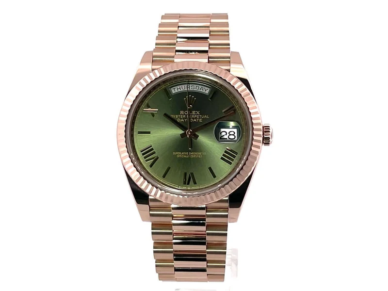 Rolex Day-Date 40 Everose-Gold 228235 Olive R aus 2019