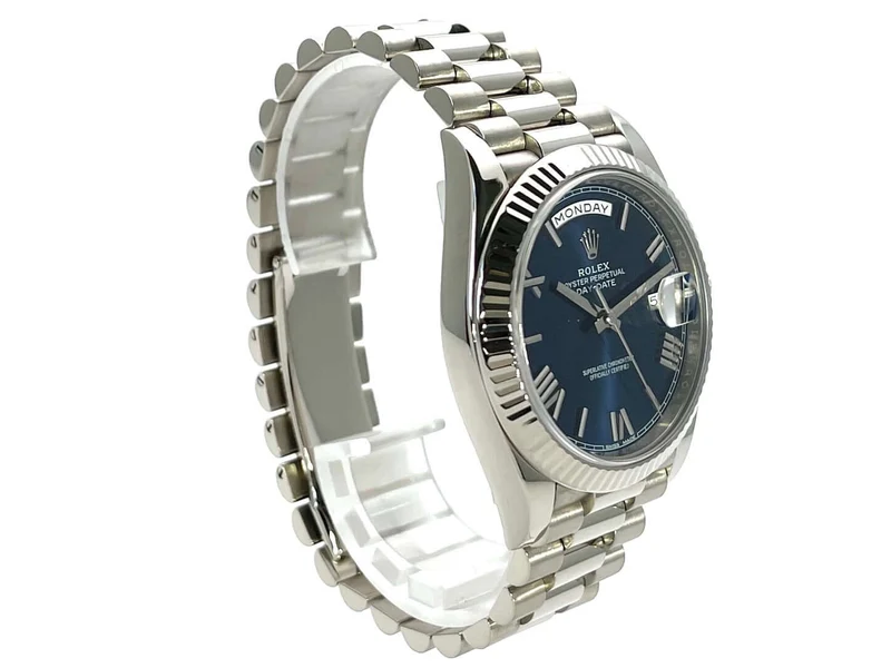 Rolex Day-Date 40 Weißgold 228239 Blau aus 2016