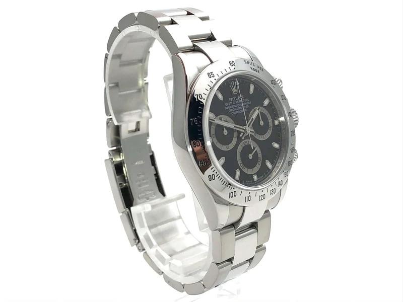 Rolex Daytona Edelstahl 116520 Schwarz aus 2008 LC100